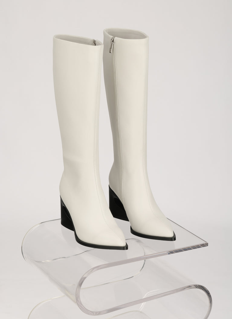 Maeve Tall Boots - White