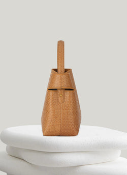 Gaia Raffia Bag - Walnut